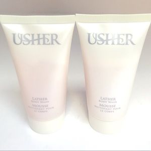 2 piece USHER lather body wash mousse 2.5oz/ 75 ml